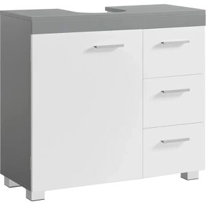 VASAGLE Mueble Bajo Lavabo, Armario de Baño, 3 Cajones, 2 Compartimentos Detrás de la Puerta, Apto para Lavabos con Pedestal, con Pies, 30 x 70 x 64 cm, Blanco Nube y Beige Natural/Blanco Nube y Gris VASAGLE Mueble Bajo Lavabo, Armario de Baño, 3 Cajones, 2 Compartimentos Detrás de la Puerta, Apto para Lavabos con Pedestal, con Pies, 30 x 70 x 64 cm, Blanco Nube y Beige Natural/Blanco Nube y Gris