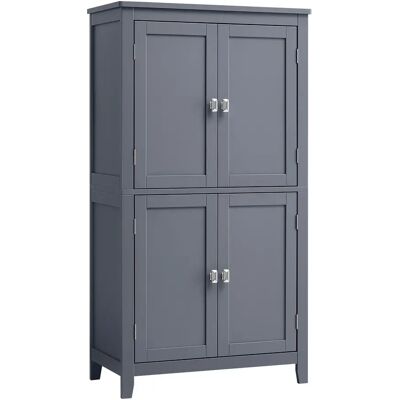 VASAGLE Mueble de Baño, Armario de Baño, Armario de Cocina, Armario Almacenaje con 4 Puertas, Estantes Regulables, 30 x 60 x 110 cm, Gris Pizarra / Blanco/ Verde Bosque VASAGLE Mueble de Baño, Armario de Baño, Armario de Cocina, Armario Almacenaje con 4 Puertas, Estantes Regulables, 30 x 60 x 110 cm, Gris Pizarra / Blanco/ Verde Bosque