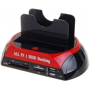 Ninguno USB 2.0 a IDE SATA Bahía Dual HDD Disco Duro Estación de Acoplamiento con Lector de Tarjetas y Hub para 2.5 3.5 Pulgadas IDE SATA I/II/III HDD SSD Ninguno USB 2.0 a IDE SATA Bahía Dual HDD Disco Duro Estación de Acoplamiento con Lector de Tarjetas y Hub para 2.5 3.5 Pulgadas IDE SATA I/II/III HDD SSD