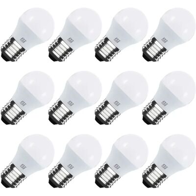 JUJU ORION91 Pack x 12 unidades Bombillas LED G45 E27 6w=40w - Blanco Cálido 10.000h - Nine&One Premium JUJU ORION91 Pack x 12 unidades Bombillas LED G45 E27 6w=40w - Blanco Cálido 10.000h - Nine&One Premium