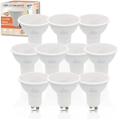 LED ATOMANT Bombilla LED GU10 8W, 800 Lúmenes, Equivalente a Halógeno de 80W, Bajo Consumo, Luz Potente y Clara, Ideal para Cocinas, Baños o Zonas de Trabajo, Encendido Instantáneo, Larga Duración y LED ATOMANT Bombilla LED GU10 8W, 800 Lúmenes, Equivalente a Halógeno de 80W, Bajo Consumo, Luz Potente y Clara, Ideal para Cocinas, Baños o Zonas de Trabajo, Encendido Instantáneo, Larga Duración y