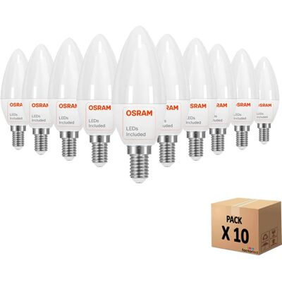 Ninguno FACTORLED BOMBILLAS LED VELA 6W OSRAM E14, PACK 10 UNIDADES, 720 LM GRAN LUMINOSIDAD, LUZ BLANCA 2700K - 4000K- 6000K Ninguno FACTORLED BOMBILLAS LED VELA 6W OSRAM E14, PACK 10 UNIDADES, 720 LM GRAN LUMINOSIDAD, LUZ BLANCA 2700K - 4000K- 6000K