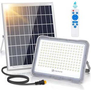 Aigostar - Foco LED solar exterior 200W, 6500K, mando, detección de movimiento - Proyector LED Aigostar - Foco LED solar exterior 200W, 6500K, mando, detección de movimiento - Proyector LED