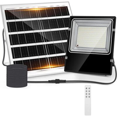 Aigostar Foco solar exterior con mando a distancia,Cable de 5m.16000mAH,Batería de gran capacidad y gran panel solar.regulable 3000/4000/6500K. Uso interior/exterior IP66 Aigostar Foco solar exterior con mando a distancia,Cable de 5m.16000mAH,Batería de gran capacidad y gran panel solar.regulable 3000/4000/6500K. Uso interior/exterior IP66