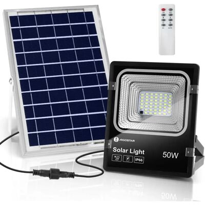 Aigostar Foco Proyector LED Solar con Mando a Distancia 50W, 100w, 200w 6500K Luz Blanca Resistente Al Agua Aigostar Foco Proyector LED Solar con Mando a Distancia 50W, 100w, 200w 6500K Luz Blanca Resistente Al Agua