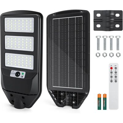 Aigostar - 150W Farola solar LED exterior con sensor de movimiento, mando a distancia, 1500LM luz blanca. Foco solar LED potentes con temporizador, impermeable protección IP65. No incluye soporte Aigostar - 150W Farola solar LED exterior con sensor de movimiento, mando a distancia, 1500LM luz blanca. Foco solar LED potentes con temporizador, impermeable protección IP65. No incluye soporte