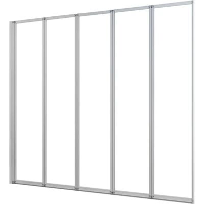 Ninguno Mampara de Bañera Plegable,5 Hojas,Vidrio Templado 4mm,Gris Mate,(119.3-120.3)X140cm Ninguno Mampara de Bañera Plegable,5 Hojas,Vidrio Templado 4mm,Gris Mate,(119.3-120.3)X140cm