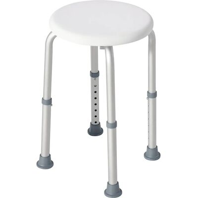 HOMCOM Taburete de Ducha con Altura Regulable Antideslizante Carga 136 kg HOMCOM Taburete de Ducha con Altura Regulable Antideslizante Carga 136 kg