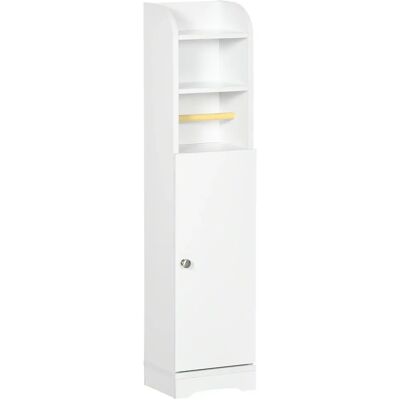 Armario de baño compacto Kleankin - Estantes ajustables y portarrollos Armario de baño compacto Kleankin - Estantes ajustables y portarrollos