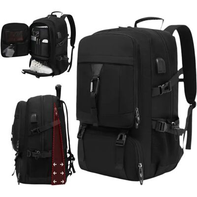 Ninguno Mochila de Viaje para Cabina de Avin 45x36x20 para Vueling, EasyJet, Ryanair Equipaje de Mano Impermeable y Espaciosa con Compartimento para Zapatos y Mochila Antirrobo Multifuncional para Viajes ( Ninguno Mochila de Viaje para Cabina de Avin 45x36x20 para Vueling, EasyJet, Ryanair Equipaje de Mano Impermeable y Espaciosa con Compartimento para Zapatos y Mochila Antirrobo Multifuncional para Viajes (
