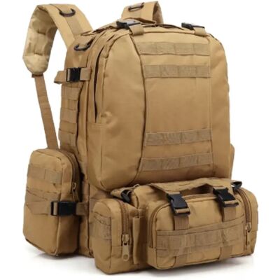 Ninguno Prowalk Mochila táctica militar caqui 50 litros acampada y senderismo estilo supervivencia, multifuncional 4 en 1 para montaña camping trekking viaje y excursiones, un bolso grande con 3 bolsas que se Ninguno Prowalk Mochila táctica militar caqui 50 litros acampada y senderismo estilo supervivencia, multifuncional 4 en 1 para montaña camping trekking viaje y excursiones, un bolso grande con 3 bolsas que se
