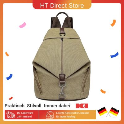 KONO-mochila de lona Vintage para mujer, bolso de hombro grande, bolsa de viaje para viajes al aire libre y escuela KONO-mochila de lona Vintage para mujer, bolso de hombro grande, bolsa de viaje para viajes al aire libre y escuela