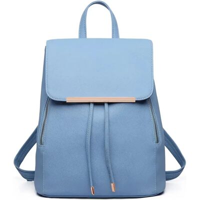 Miss Lulu-mochila de cuero Artificial para mujer, diseño con cremallera de túnel, mochila elegante para Ciudad y escuela Miss Lulu-mochila de cuero Artificial para mujer, diseño con cremallera de túnel, mochila elegante para Ciudad y escuela