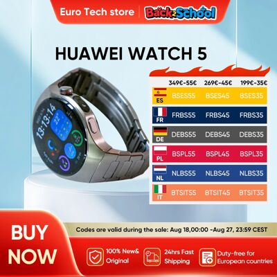 Reloj inteligente HUAWEI Watch 5, pantalla AMOLED de 1,8 pulgadas, llamadas Bluetooth, monitoreo de salud, reloj inteligente con Reloj inteligente HUAWEI Watch 5, pantalla AMOLED de 1,8 pulgadas, llamadas Bluetooth, monitoreo de salud, reloj inteligente con