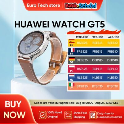 Huawei Watch GT5 Smartwatch 41mm 46mm 1,43 ''Pantalla AMOLED 14 días de duración de la batería BT5.2 5ATM carga inalámbrica impermeable Huawei Watch GT5 Smartwatch 41mm 46mm 1,43 ''Pantalla AMOLED 14 días de duración de la batería BT5.2 5ATM carga inalámbrica impermeable
