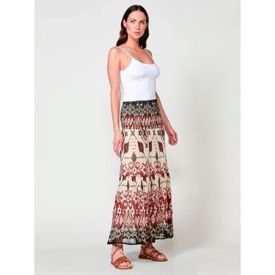 Koroshi Falda Larga de Chiffon Multicolores para Mujer Koroshi Falda Larga de Chiffon Multicolores para Mujer
