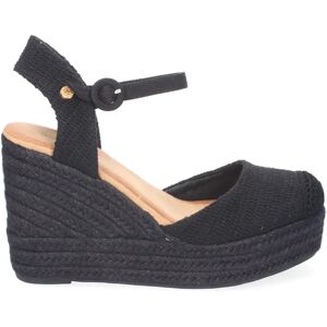 Ninguno PuntoSalao Alpargatas de cuña en yute cómoda hebilla mujer color negro CF-5243 Ninguno PuntoSalao Alpargatas de cuña en yute cómoda hebilla mujer color negro CF-5243