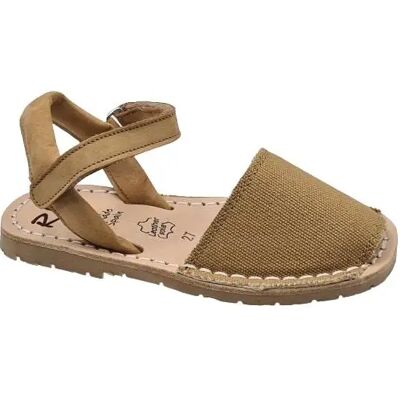 Avarcas Menorquinas Ria En Color Taupe Con Velcro Avarcas Menorquinas Ria En Color Taupe Con Velcro