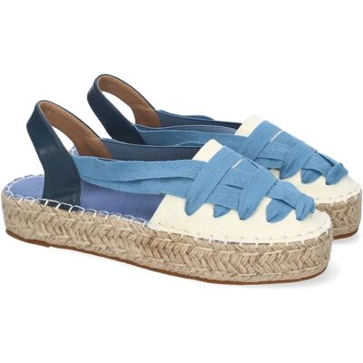 Ninguno PuntoSalao Alpargatas planas en yute estilo valenciana para mujer azul 3U18 Ninguno PuntoSalao Alpargatas planas en yute estilo valenciana para mujer azul 3U18
