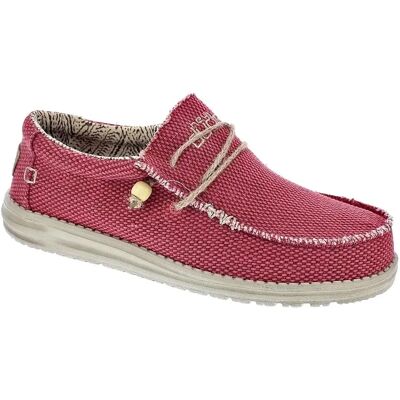 Hey Dude Hombre Mocasines modelo Wally Braided Rojo Hey Dude Hombre Mocasines modelo Wally Braided Rojo