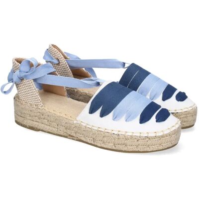 Ninguno PuntoSalao Alpargatas planas en yute estilo valenciana para mujer color azul 3U27 Ninguno PuntoSalao Alpargatas planas en yute estilo valenciana para mujer color azul 3U27