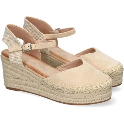 Ninguno PuntoSalao Sandalias de cuña media en yute para mujer color beige 5Q92 Ninguno PuntoSalao Sandalias de cuña media en yute para mujer color beige 5Q92