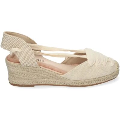 Ninguno PuntoSalao Sandalias de cuña cómoda en yute para mujer color apricot FZ22-26 - Sandalia de Cuña para Mujer Forrada de Yute con Pala Cerrada Rafia y Cierre de Cordones Primavera Verano 2025 Ninguno PuntoSalao Sandalias de cuña cómoda en yute para mujer color apricot FZ22-26 - Sandalia de Cuña para Mujer Forrada de Yute con Pala Cerrada Rafia y Cierre de Cordones Primavera Verano 2025