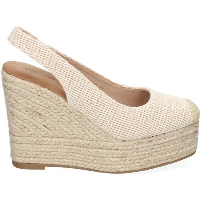 Ninguno PuntoSalao Sandalias de cuña en yute hebilla para mujer color beige A-5179 Ninguno PuntoSalao Sandalias de cuña en yute hebilla para mujer color beige A-5179