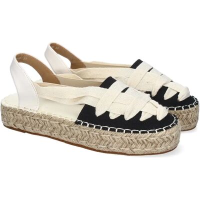 Ninguno PuntoSalao Alpargatas planas en yute estilo valenciana para mujer negro 3U18 Ninguno PuntoSalao Alpargatas planas en yute estilo valenciana para mujer negro 3U18