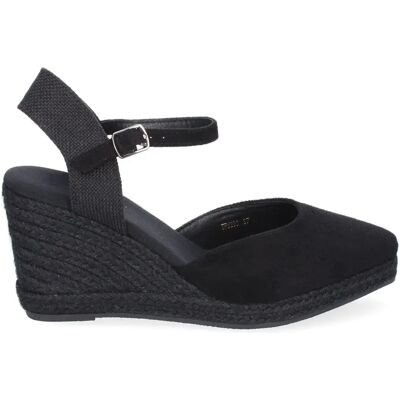 Ninguno PuntoSalao Sandalias de cuña en yute punta fina para mujer color negro TF3396 Ninguno PuntoSalao Sandalias de cuña en yute punta fina para mujer color negro TF3396