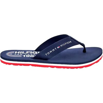 Tommy Hilfiger Mujer Chanclas modelo Global Stripes Azul Tommy Hilfiger Mujer Chanclas modelo Global Stripes Azul