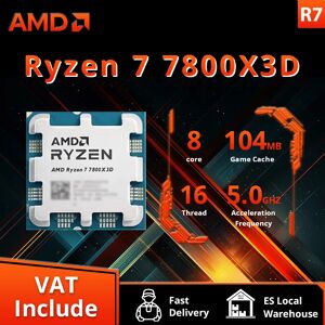 Procesador de juegos AMD RYZEN 7 7800X3D CPU AMD R7 7800X3D 8 núcleos 16 hilos 5NM 96M Socket AM5 sin ventilador juego caché caliente sin ventilador Procesador de juegos AMD RYZEN 7 7800X3D CPU AMD R7 7800X3D 8 núcleos 16 hilos 5NM 96M Socket AM5 sin ventilador juego caché caliente sin ventilador