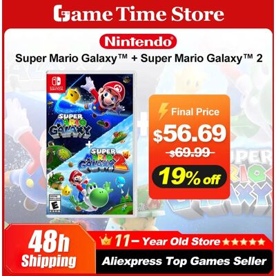 Super Mario Galaxy + Super Mario Galaxy2 juegos Nintendo Switch ofertas de juegos 100% tarjeta de juego física Original para consola Nintendo Switch Super Mario Galaxy + Super Mario Galaxy2 juegos Nintendo Switch ofertas de juegos 100% tarjeta de juego física Original para consola Nintendo Switch