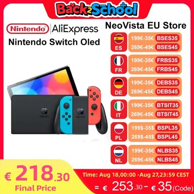 Consola de videojuegos OLED Nintendo Switch con Joy Con, pantalla OLED de 7 pulgadas, TV, modo portátil de mesa, 64GB, juego blanco y azul y rojo Consola de videojuegos OLED Nintendo Switch con Joy Con, pantalla OLED de 7 pulgadas, TV, modo portátil de mesa, 64GB, juego blanco y azul y rojo