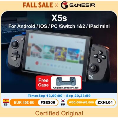 GameSir X5s Mandos para Celular para Android iOS PC Inalámbrico Bluetooth Mando para Nintendo Switch 2/1 accesorios Móvil Gaming Joystick Control con Giroscopio de 6 Ejes, Vibración HD GameSir X5s Mandos para Celular para Android iOS PC Inalámbrico Bluetooth Mando para Nintendo Switch 2/1 accesorios Móvil Gaming Joystick Control con Giroscopio de 6 Ejes, Vibración HD