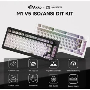 Akko MonsGeek M1 V5 teclado mecánico multimodo Barebone Kit a través de 75% 3/5 pines personalizado intercambio en caliente RGB junta de desmontaje rápido Akko MonsGeek M1 V5 teclado mecánico multimodo Barebone Kit a través de 75% 3/5 pines personalizado intercambio en caliente RGB junta de desmontaje rápido
