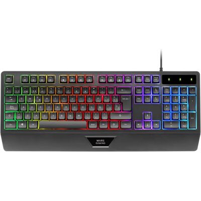 Mars Gaming MK124, Teclado Ergonómico H-Mech, Reposamuñecas Integrado, Iluminación FRGB Rainbow, Teclado Gaming Antighosting Avanzado, Teclado PC Completo Multiplataforma, Teclado Negro o Blanco con Mars Gaming MK124, Teclado Ergonómico H-Mech, Reposamuñecas Integrado, Iluminación FRGB Rainbow, Teclado Gaming Antighosting Avanzado, Teclado PC Completo Multiplataforma, Teclado Negro o Blanco con