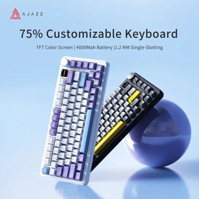 Teclado Mecánico RGB AJAZZ AK820 MAX Naranja Aguacate - Juegos y Oficina Teclado Mecánico RGB AJAZZ AK820 MAX Naranja Aguacate - Juegos y Oficina