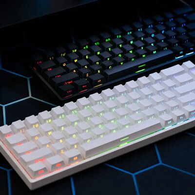 Teclado Akko MonsGeek 65% con activación rápida de 0,005 mm y 8000 Hz, teclado personalizado para juegos con iluminación ARGB, conexión por cable e inalámbrica, modelo FUN68 HE, teclado magnético. Teclado Akko MonsGeek 65% con activación rápida de 0,005 mm y 8000 Hz, teclado personalizado para juegos con iluminación ARGB, conexión por cable e inalámbrica, modelo FUN68 HE, teclado magnético.