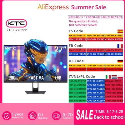 Monitor para juegos KTC H27E22P, panel FHD FAST VA de 27 pulgadas, 1920*1080, relación de contraste 4000:1, alto actualización de 240 Hz, tiempo de respuesta GTG de 1 ms Monitor para juegos KTC H27E22P, panel FHD FAST VA de 27 pulgadas, 1920*1080, relación de contraste 4000:1, alto actualización de 240 Hz, tiempo de respuesta GTG de 1 ms