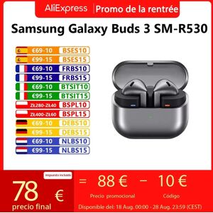 Samsung Galaxy Buds 3 SM-R530 auriculares inalámbricos verdaderos cancelación activa de ruido 360 Audio TWS auriculares Bluetooth 5,4 IP57 Samsung Galaxy Buds 3 SM-R530 auriculares inalámbricos verdaderos cancelación activa de ruido 360 Audio TWS auriculares Bluetooth 5,4 IP57