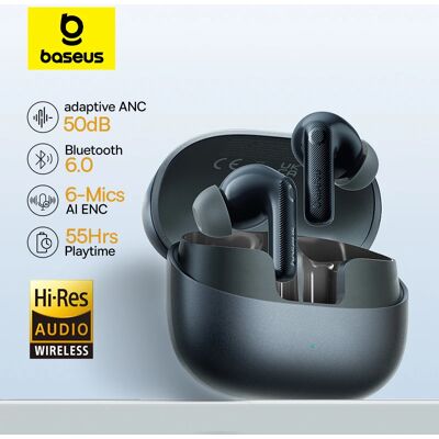 Baseus EP10 Pro ANC auriculares inalámbricos Bluetooth 6,0 auriculares 50dB auriculares adaptables en tiempo real 6 micrófonos LDAC de alta resolución IP55 auriculares Baseus EP10 Pro ANC auriculares inalámbricos Bluetooth 6,0 auriculares 50dB auriculares adaptables en tiempo real 6 micrófonos LDAC de alta resolución IP55 auriculares