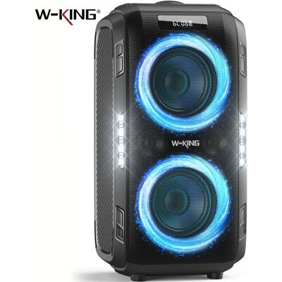 W-KING Altavoz Bluetooth grande PEAK de 250W, el más ruidoso/masif, 120dB/12 graves personalizados, altavoz portátil Boombox de fiesta grande V5.3 inalámbrico W-KING Altavoz Bluetooth grande PEAK de 250W, el más ruidoso/masif, 120dB/12 graves personalizados, altavoz portátil Boombox de fiesta grande V5.3 inalámbrico