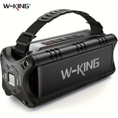 Altavoz Bluetooth W-KING, altavoces inalámbricos portátiles de 30 W, altavoz exterior impermeable IPX6, tiempo de reproducción 24 horas, EQ, AUX, tarjeta TF Altavoz Bluetooth W-KING, altavoces inalámbricos portátiles de 30 W, altavoz exterior impermeable IPX6, tiempo de reproducción 24 horas, EQ, AUX, tarjeta TF