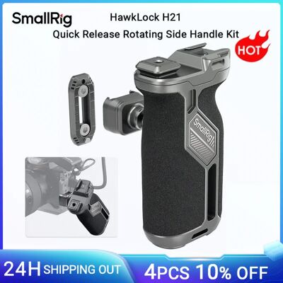 SmallRig HawkLock H21 Kit de manija lateral giratoria de liberación rápida con deslizador universal para placas de jaula, 360 ° Rotación de doble dirección SmallRig HawkLock H21 Kit de manija lateral giratoria de liberación rápida con deslizador universal para placas de jaula, 360 ° Rotación de doble dirección