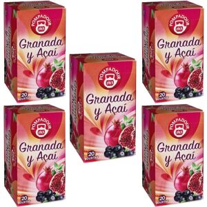 5 cajas de Infusión Granada y Açai Pompadour. 20 unidades 8412900710361 5 cajas de Infusión Granada y Açai Pompadour. 20 unidades 8412900710361