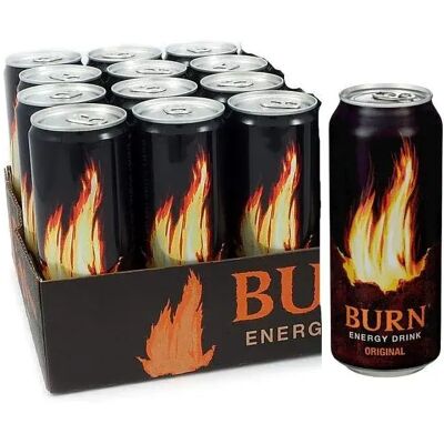 BURN Original bebida energética - Pack 12 latas de 500ml BURN Original bebida energética - Pack 12 latas de 500ml