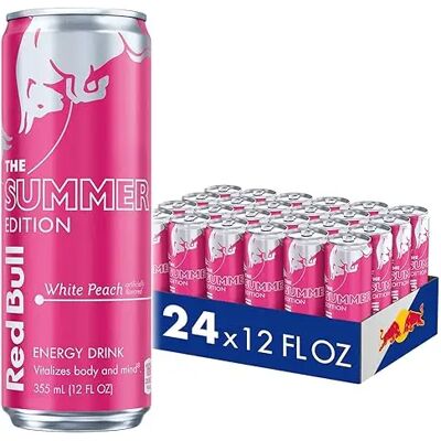 Caja de RedBull Rosa Melocotón Bebida Energética - 24 unidades de 250ml Caja de RedBull Rosa Melocotón Bebida Energética - 24 unidades de 250ml