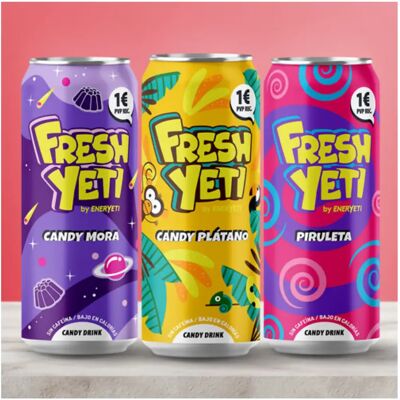NONE Bebida Refrescante FRESH - Sabores Surtidos - Sin Cafeina - Baja en Calorias - 24 Latas de 500 ml NONE Bebida Refrescante FRESH - Sabores Surtidos - Sin Cafeina - Baja en Calorias - 24 Latas de 500 ml