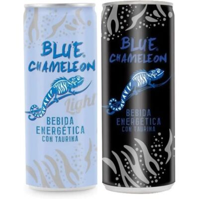 Energía Bebida energetica camaleon blue chamaleon con taurina original y light sin azucar 250ml-500ml paquete 24u nacional Energía Bebida energetica camaleon blue chamaleon con taurina original y light sin azucar 250ml-500ml paquete 24u nacional